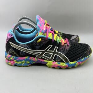 Asics GEL-Noosa Tri 8 Running Shoes Women Size 9 Black Neon Comfort Low Sneakers